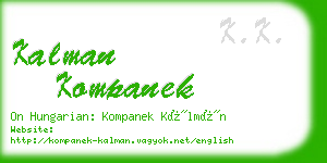 kalman kompanek business card